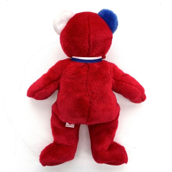 TY Beanie Buddy AMERICA the Bear (Red Version) 14 inch Stuffed Toy No Ear Tag - Picture 5 of 7
